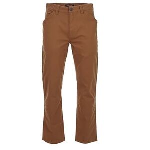 Tan Ridgecut Straight Fit Canvas Work Pants Size 32x34